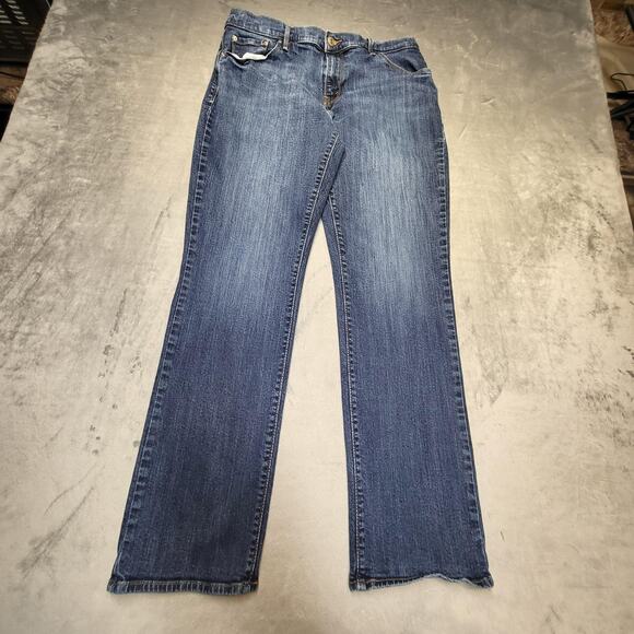 Levis 505 Jeans Womens 12 Blue Straight Leg Stretch Denim Classic 5-Pocket - Picture 1 of 11